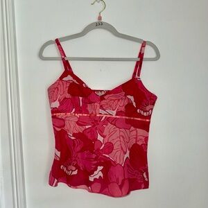 Tommy Hilfiger Red and Pink Floral Camisole